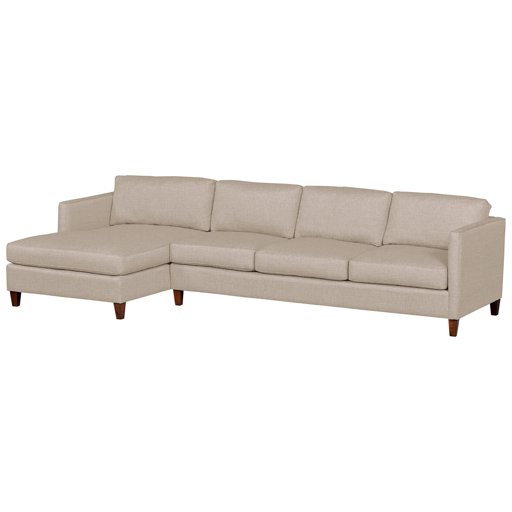 Amazon Brand – Stone & Beam Andover Modern Left Chaise Sofa Sectional, 126"W, Grey Linen