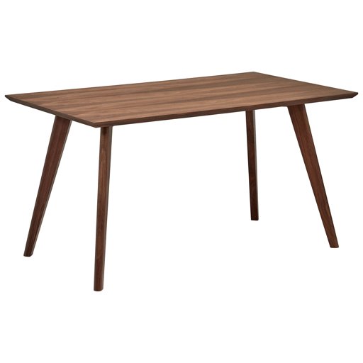 Amazon Brand – Rivet Mid-Century Modern Minimalist Dining Kitchen Table, 53.1"L, Walnut Wood