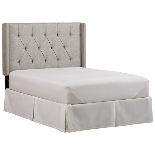 Amazon Brand – Rivet Elaine Tufted Line Upholstered Headboard King, 60"H, Heather Grey