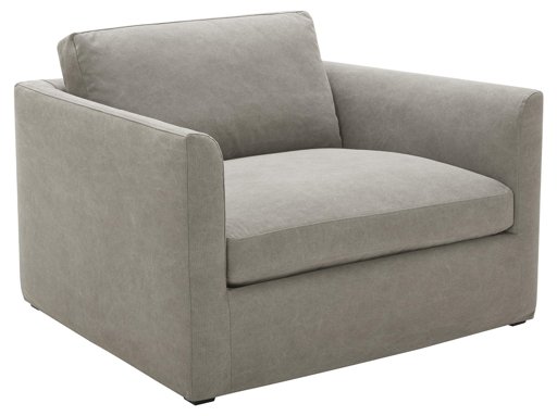 Amazon Brand – Stone & Beam Faraday Down-Filled Casual Living Room Chair, 47"W, Light Grey