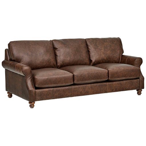 Amazon Brand – Stone & Beam Charles Classic Oversized Leather Sofa, 92"W, Sod
