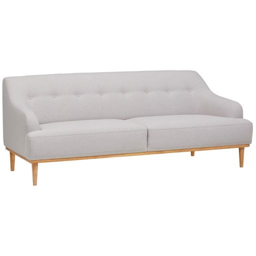 Amazon Brand – Rivet Alvin Contemporary Sofa Couch, 81"W, Light Grey