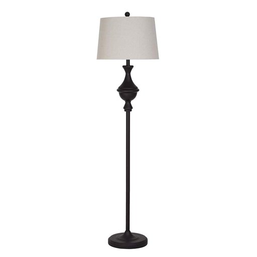 Amazon Brand – Ravenna Home Classic Traditional Matte Floor Lamp with LED Light Bulb, 58"H, Black