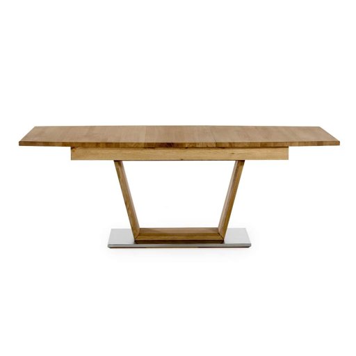 Amazon Brand - Alkove Hayes Extendable Solid Wood Dining Table, Seats 4-8, 160/205 x 90 x 74cm, Wild Oak