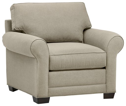 Amazon Brand – Stone & Beam Kristin Round Arm Performance Fabric Chair, 44"W, Stone