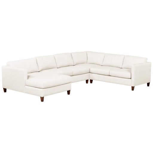 Amazon Brand – Stone & Beam Andover Modern Right U-Sectional Sofa, 134"W, Cream