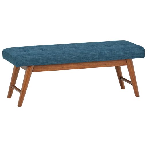 Amazon Brand – Rivet Modern Haraden Upholstered Button-Tufted Bench, 44"W, Navy
