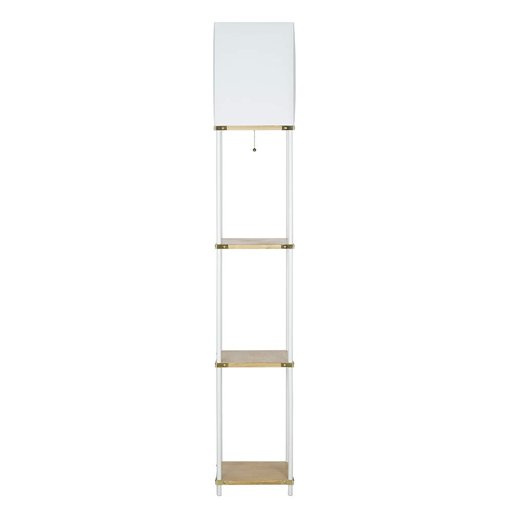 Amazon Brand – Ravenna Home Floor Lamp with Shelves, LED Light Bulb included, 62.75"H, White