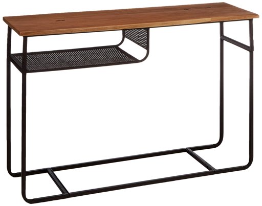Amazon Brand Rivet Console with Metal Shelf 110 x 35 cm Elme/Black Metal Frame