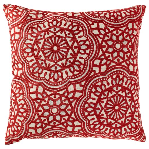 Amazon Brand – Stone & Beam Medallion Decorative Throw Pillow, 17" x 17", Henna