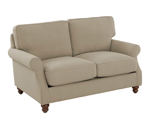 Amazon Brand – Stone & Beam Charles Classic Oversized Upholstered Loveseat, 63"W, Dove