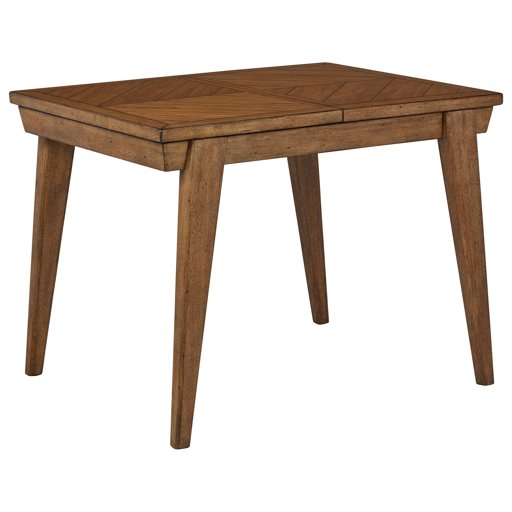 Amazon Brand – Rivet Ian Modern Wood Small Kitchen Dining Table, Expandable, 39-55"L, Brown