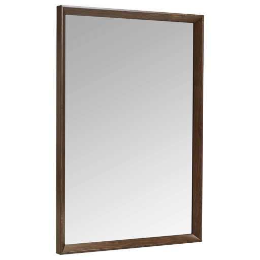 Amazon Basics Rectangular Wall Mirror - 20" x 28", Peaked Trim, Walnut