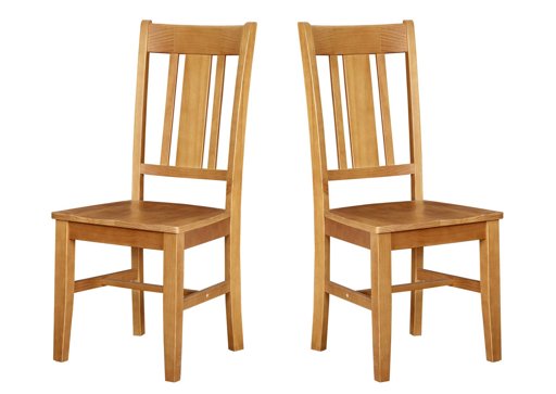 Amazon Brand – Ravenna Home Classic-Style Solid Pine Dining Chair, 40"H, Honey Pine Finish, Set of 2
