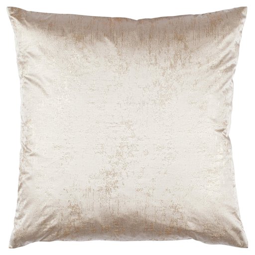 Amazon Brand – Rivet Modern Metallic Velvet Decorative Throw Pillow, Soft and Luxurious, 17" x 17", Gold
