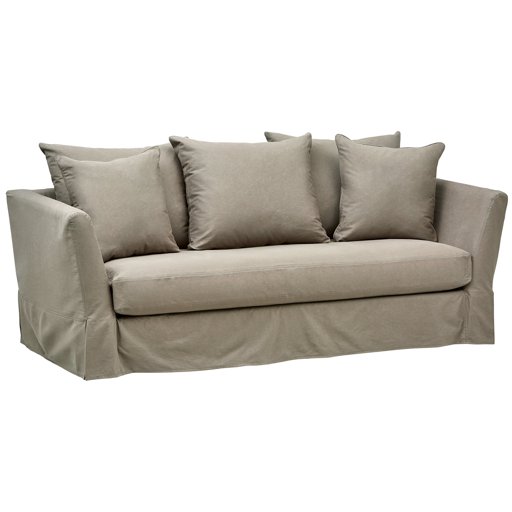 Amazon Brand – Stone & Beam Bartow Living Room Loveseat Sofa with Slipcover, 86"W, Grey