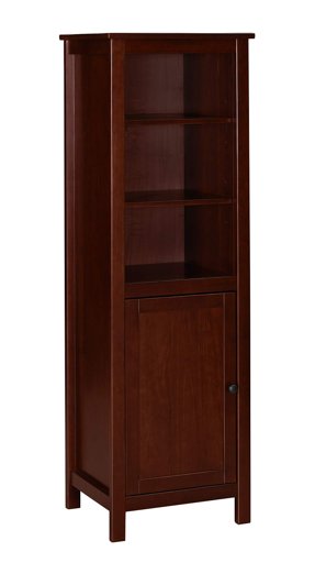 Amazon Brand – Ravenna Home Rola Rustic Storage TV Tower Media Cabinet, 19.7"W, Dark Espresso