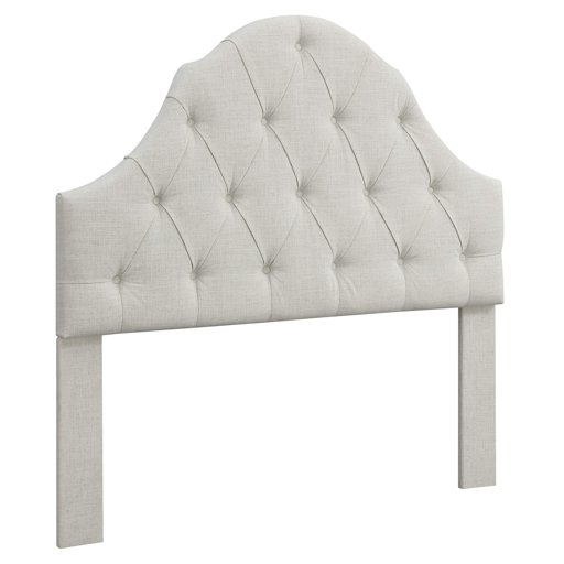 Amazon Brand – Ravenna Home Wolcott Adjustable Height Arched Tufted Headboard, Full / Queen Size Bed, Cream