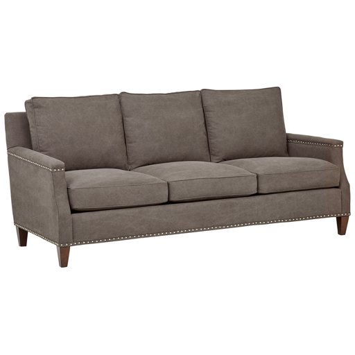 Amazon Brand – Stone & Beam Marin Studded Sofa, 87"W, Pewter