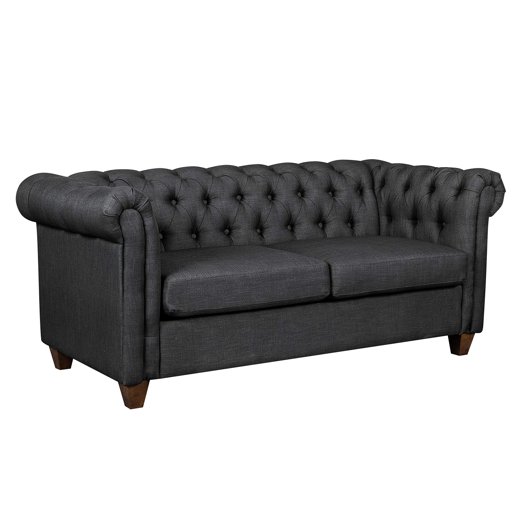 Amazon Brand – Ravenna Home Classic Chesterfield Tufted Couch Sofa, 70.87"W, Slate Grey