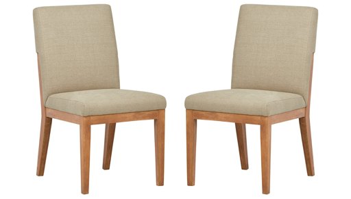 Amazon Brand – Stone & Beam Sophia Modern Dining Room Kitchen Table Accent Chairs, 36 Inch Height, Set of 2, Hemp