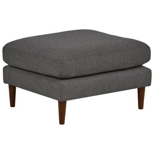 Amazon Brand – Rivet Goodwin Modern Ottoman, 30.3"W, Charcoal Fabric