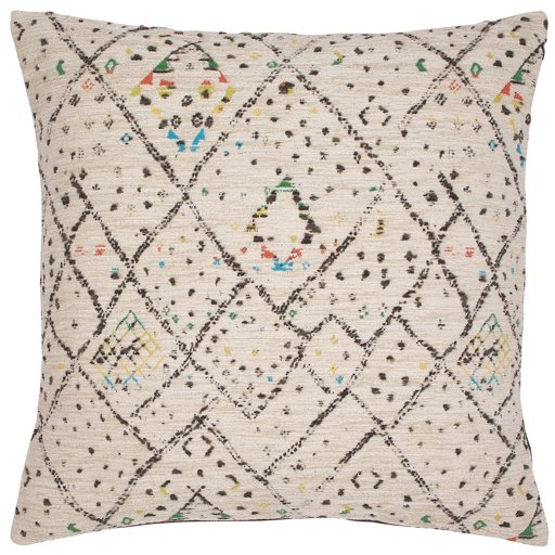 Amazon Brand – Rivet Abstract Geometric Throw Pillow Cover, 20" x 20", Ivory