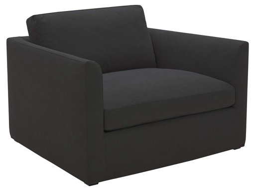 Amazon Brand – Stone & Beam Faraday Down-Filled Casual Living Room Chair, 47"W, Charcoal