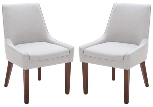 Amazon Brand – Rivet Contemporary Welt-Trimmed Dining Chair, 35"H, Felt Gray, Set of 2