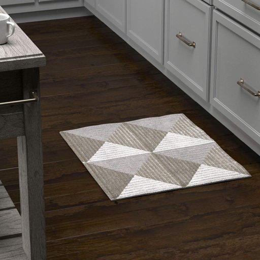 Amazon Brand – Rivet Contemporary Area Rug, 1' 8" x 2' 10", Grey and Taupe