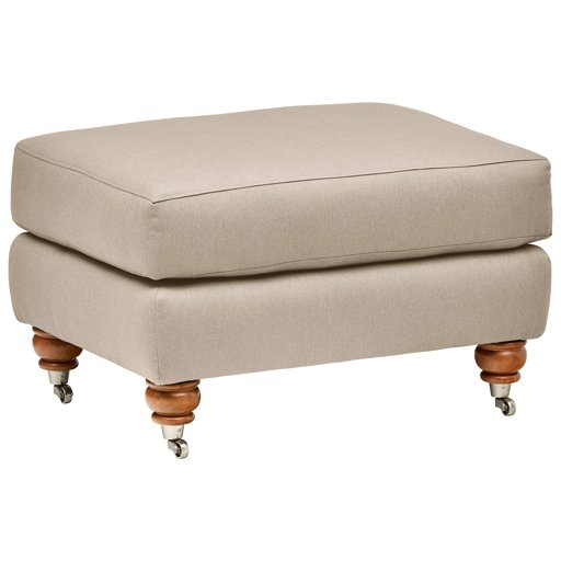 Amazon Brand – Stone & Beam Brandeberry Farmhouse Charles of London Ottoman, 31"W, Grey Linen