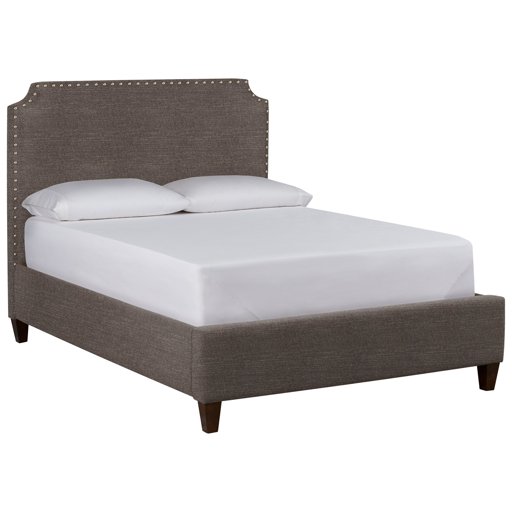Amazon Brand – Stone & Beam Tisbury Nailhead Trim King Bed, 84"W, Curious Charcoal