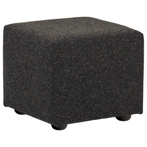Amazon Brand – Rivet Modern Upholstered Cube Ottoman Pouf, 20"W, Black Jack