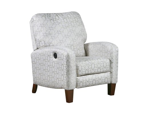 Amazon Brand - Stone & Beam Hampstead Modern Power Recliner Accent Chair with Wood Legs, 30"W, Gray and Gold Geometric