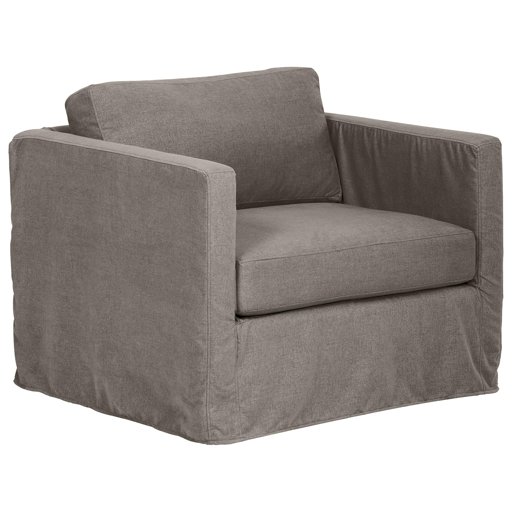 Amazon Brand – Stone & Beam Andover Slipcover Chair, 38"W, Stone Fabric