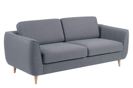 Amazon Brand - Movian Ribe - Divano a 3 posti, 92 x 200 x 85 cm (Lu x La x A), grigio/blu