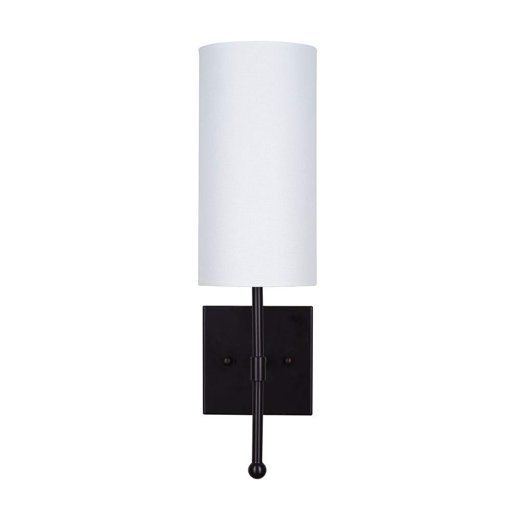 Amazon Brand – Ravenna Home Traditional Wall Sconce with Linen Shade, LED Bulb Included, 18.25"H, Dark Bronze