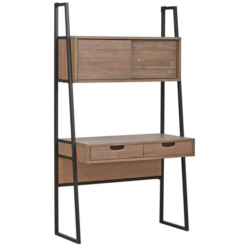 Amazon Brand – Rivet Roxmere Modern Storage Office Computer Desk, 39.4"W, Sandblast Gray