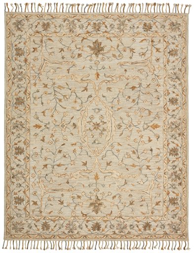 Amazon Brand – Stone & Beam Cooper Vintage Farmhouse Motif Wool Area Rug, 4 x 6 Foot, Charcoal and Beige