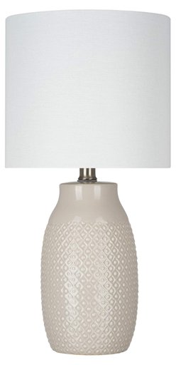 Amazon Brand – Stone & Beam Table Lamp, 18"H, Cream