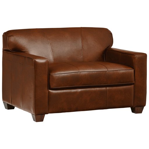 Amazon Brand – Stone & Beam Fischer Sleeper Chair, 51"W, Chestnut Leather
