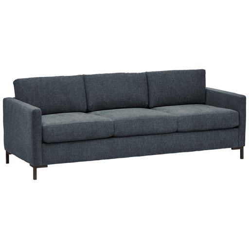 Amazon Brand – Rivet Edgewest Low Back Modern Sofa, 87"W, Blue