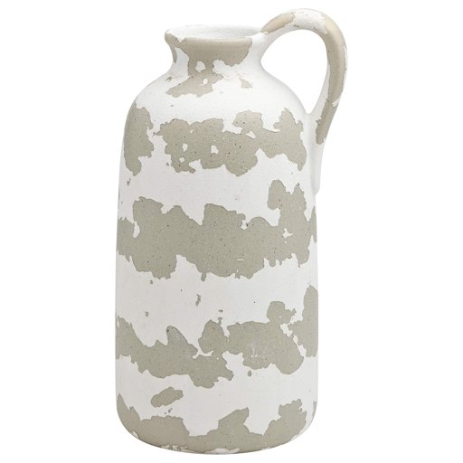 Amazon Brand – Stone & Beam Rustic Farmhouse Stoneware Jug Home Decor Vase - 14 x 6.5 x 7.5 Inches, Antique Finish