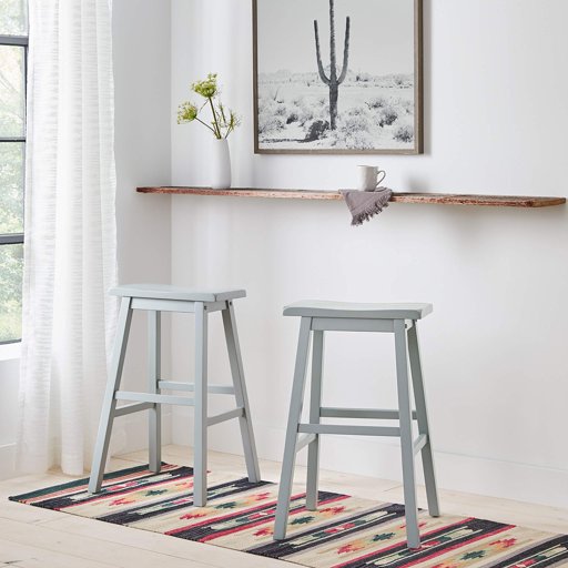 Amazon Brand – Stone & Beam Casual Geometric Kilim Cotton Runner Rug, 2' 6" x 8', Flatweave, Blue, Orange, Ivory