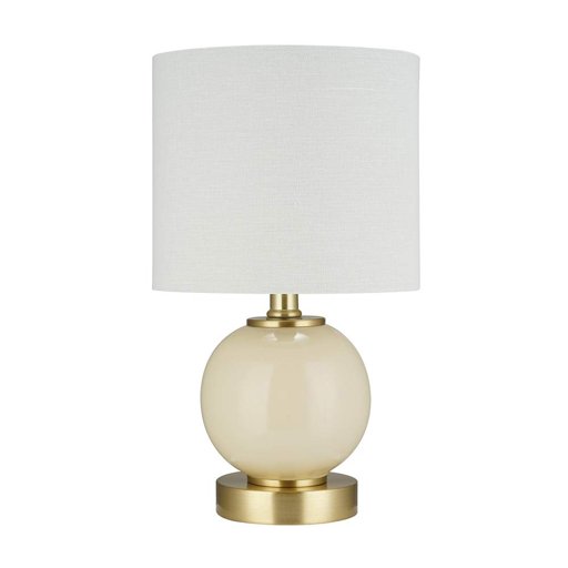 Amazon Brand – Ravenna Home Smooth Ceramic Table Lamp, Bulb Included, 14"H, Cannoli Cream