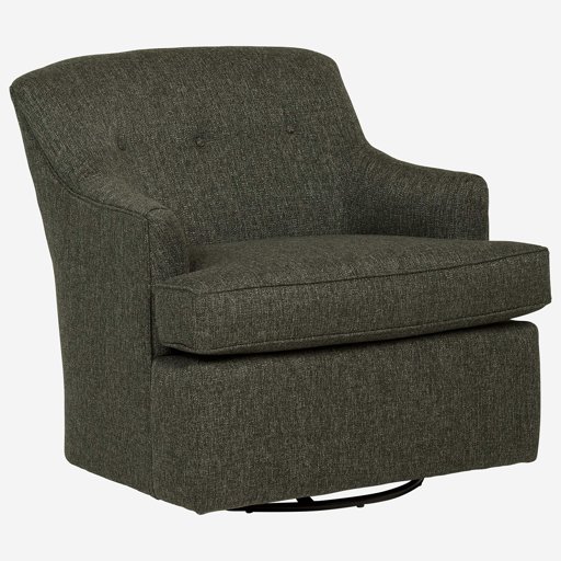 Amazon Brand – Stone & Beam Wolcott Swivel Chair, Fabric, 33"W, Charcoal