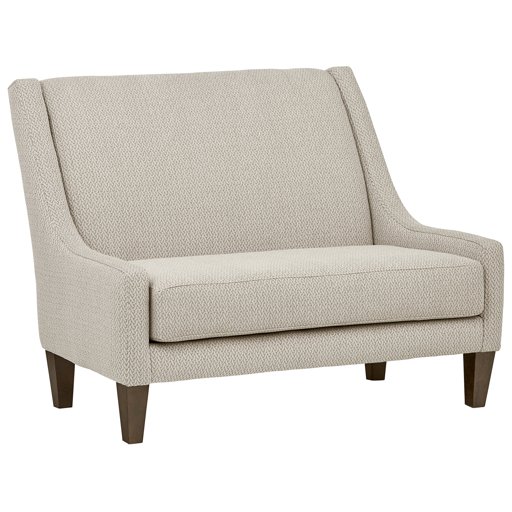Amazon Brand – Stone & Beam St. Cloud Modern Armless Straight Back Settee, 49"W, Moondust
