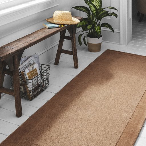 Amazon Brand – Stone & Beam Contemporary Mode Tone Wool Runner Rug, 2' 6" x 8', Taupe