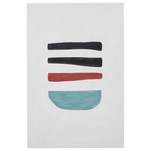 Amazon Brand – Rivet Mid Century Modern Abstract Stacked Shapes I Wall Art Decor on Canvas - 24 x 36 Inches