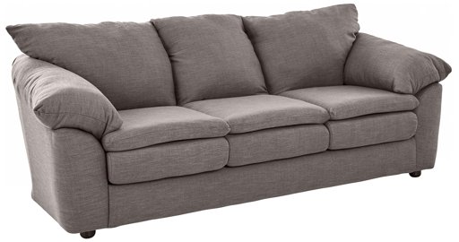 Amazon Brand – Ravenna Home Darian Oversized Pillow Sofa, 92"W, Light Grey